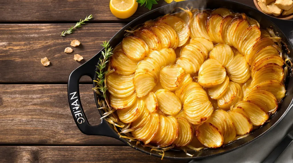 Ce gratin ultra simple aux pommes, oignons et bouillon est encore plus gourmand qu'un dauphinois
