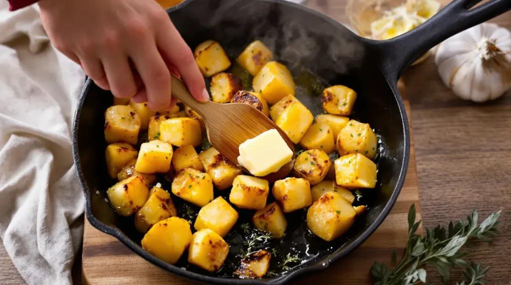 Pommes de terre : l'ingrédient à ajouter pendant la cuisson pour une texture moelleuse et un goût parfumé